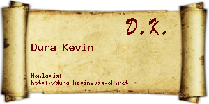 Dura Kevin névjegykártya